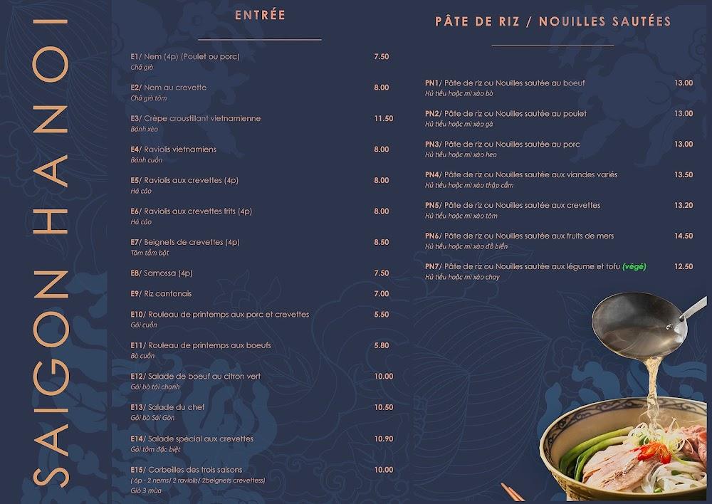 Saigon Hanoi - Restaurant Vietnamien Paris 11 - Menu Image 3