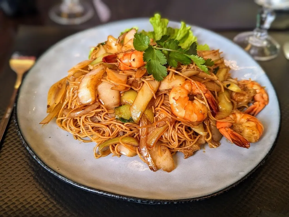 Nouilles Sautées Aux Crevettes